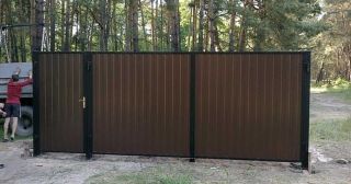 Купить распашные ворота из профнастила Альметьевск, цена от 2774 руб.